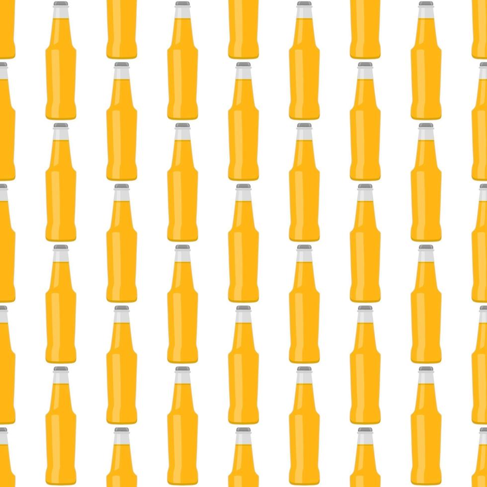 Illustration on theme seamless beer glass bottles with lid for brewery vector