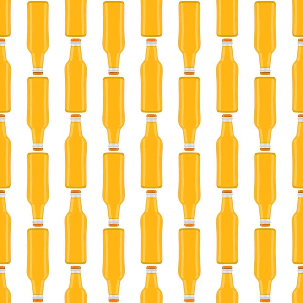 Illustration on theme seamless beer glass bottles with lid for brewery vector