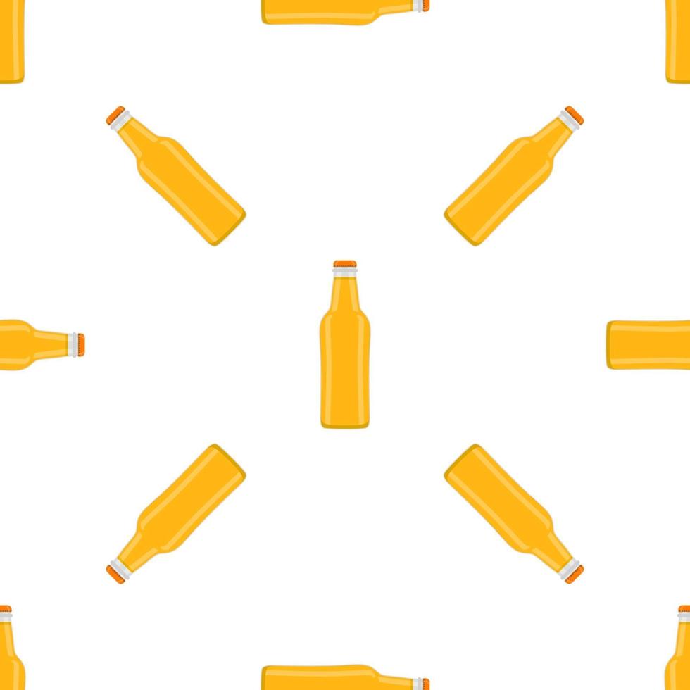 Illustration on theme seamless beer glass bottles with lid for brewery vector