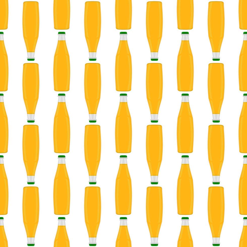 Illustration on theme seamless beer glass bottles with lid for brewery vector