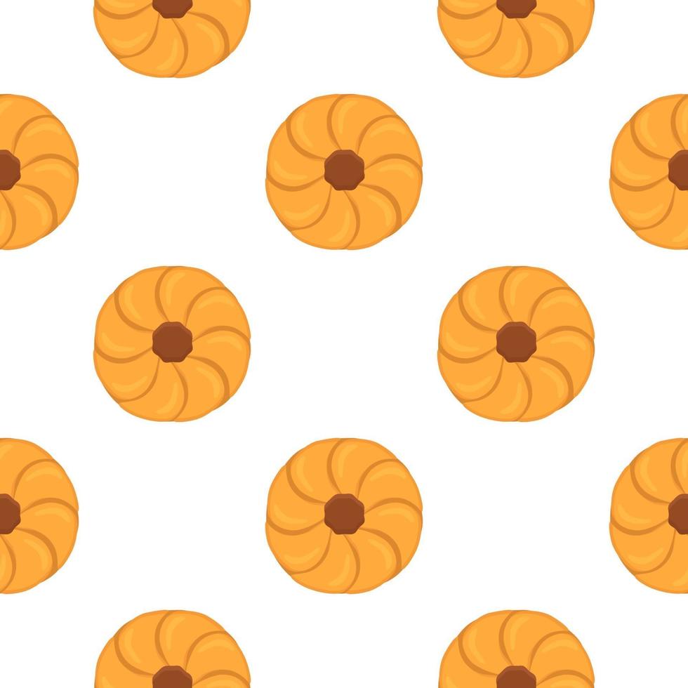 big set identical biscuit, kit colorful pastry cookie vector