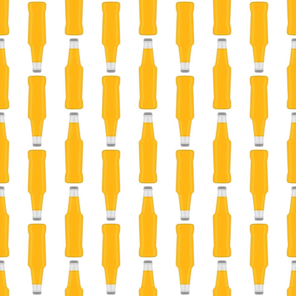 Illustration on theme seamless beer glass bottles with lid for brewery vector