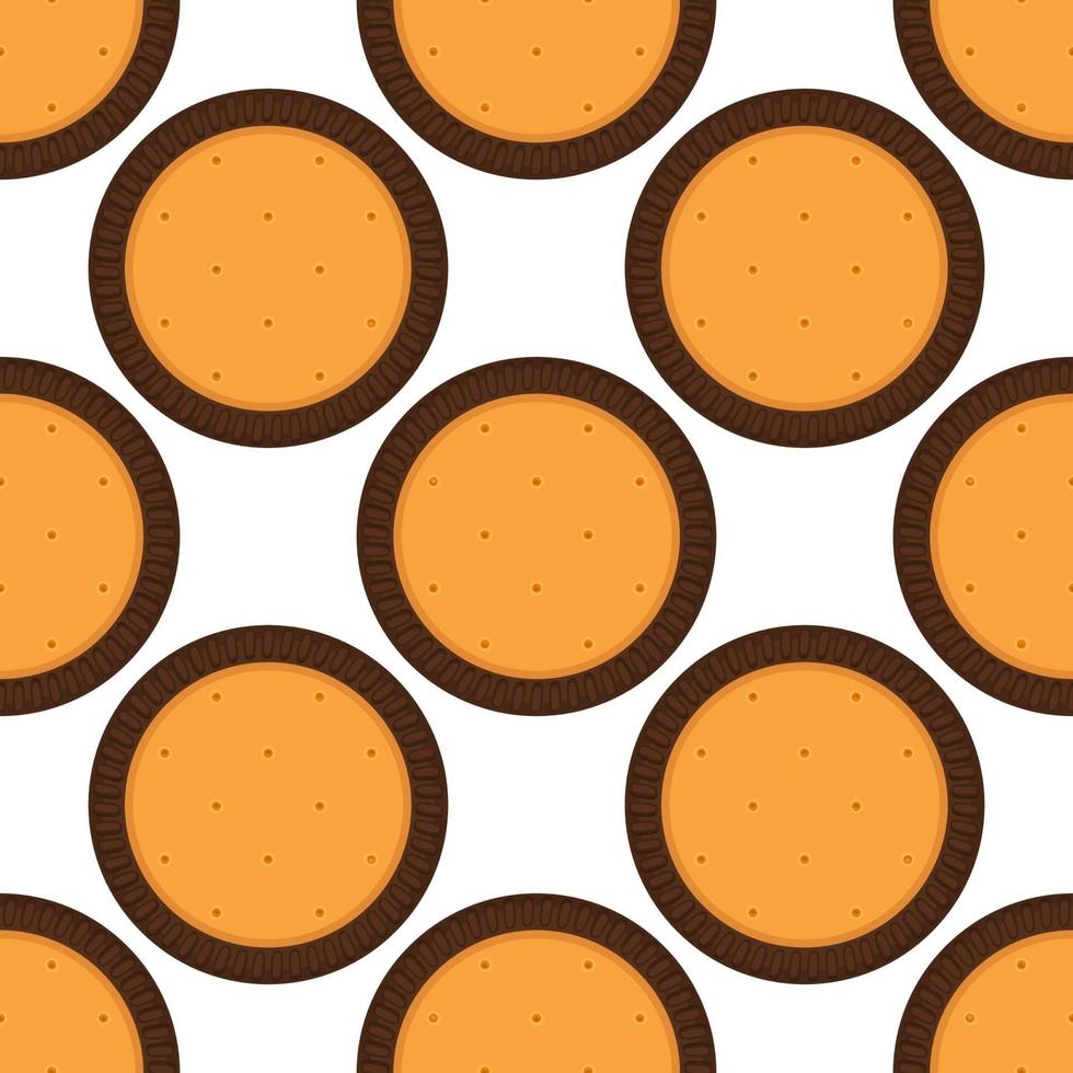 big set identical biscuit, kit colorful pastry cookie vector