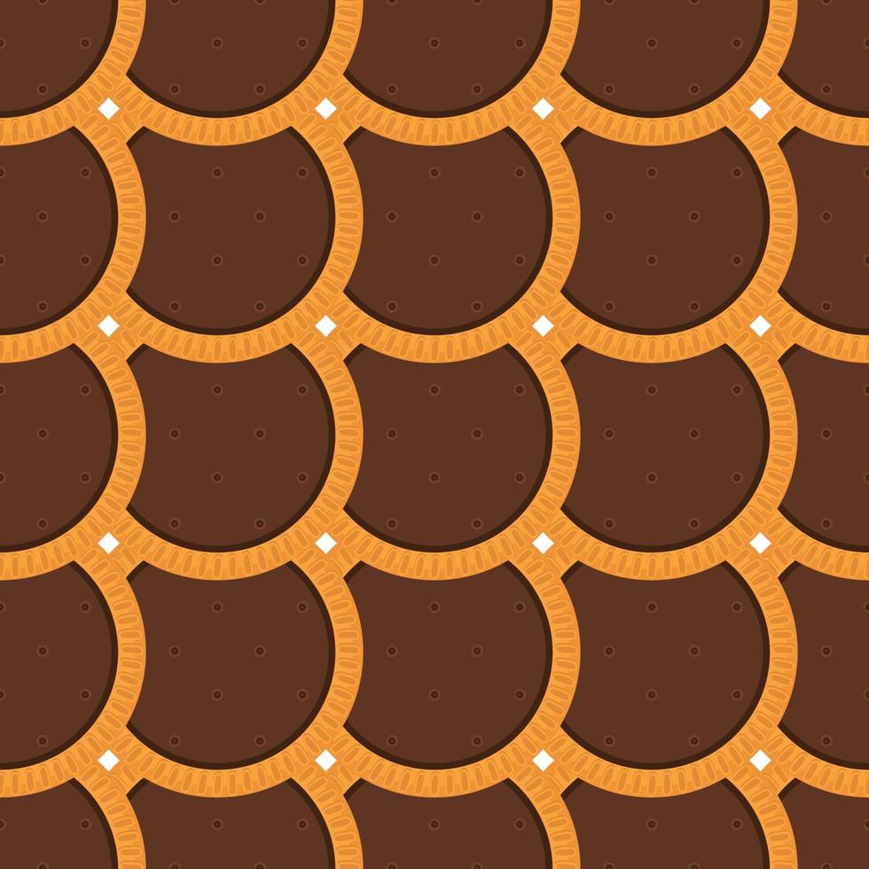 big set identical biscuit, kit colorful pastry cookie vector