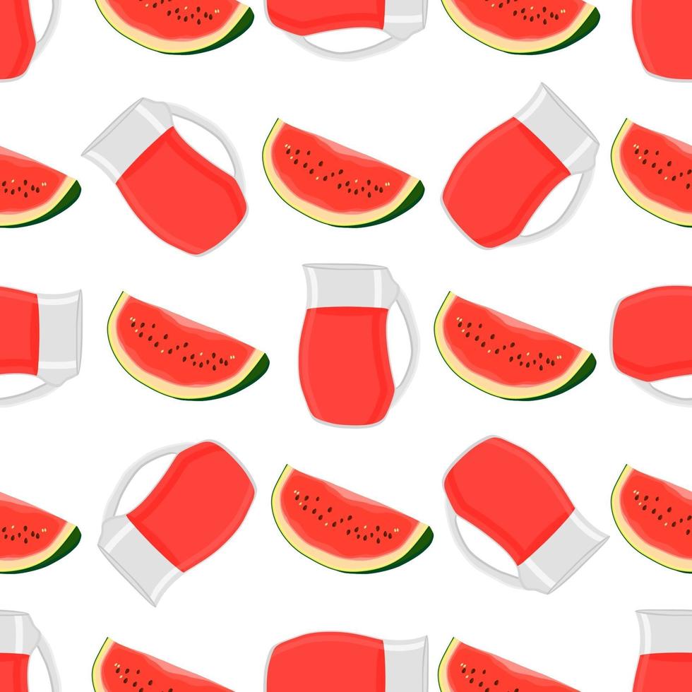 Illustration on theme colored lemonade in watermelon jug vector