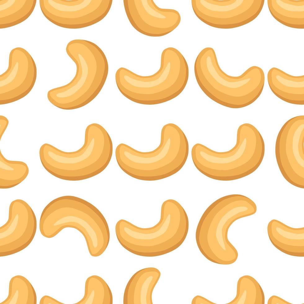 Illustration on theme big pattern identical types cashew vector