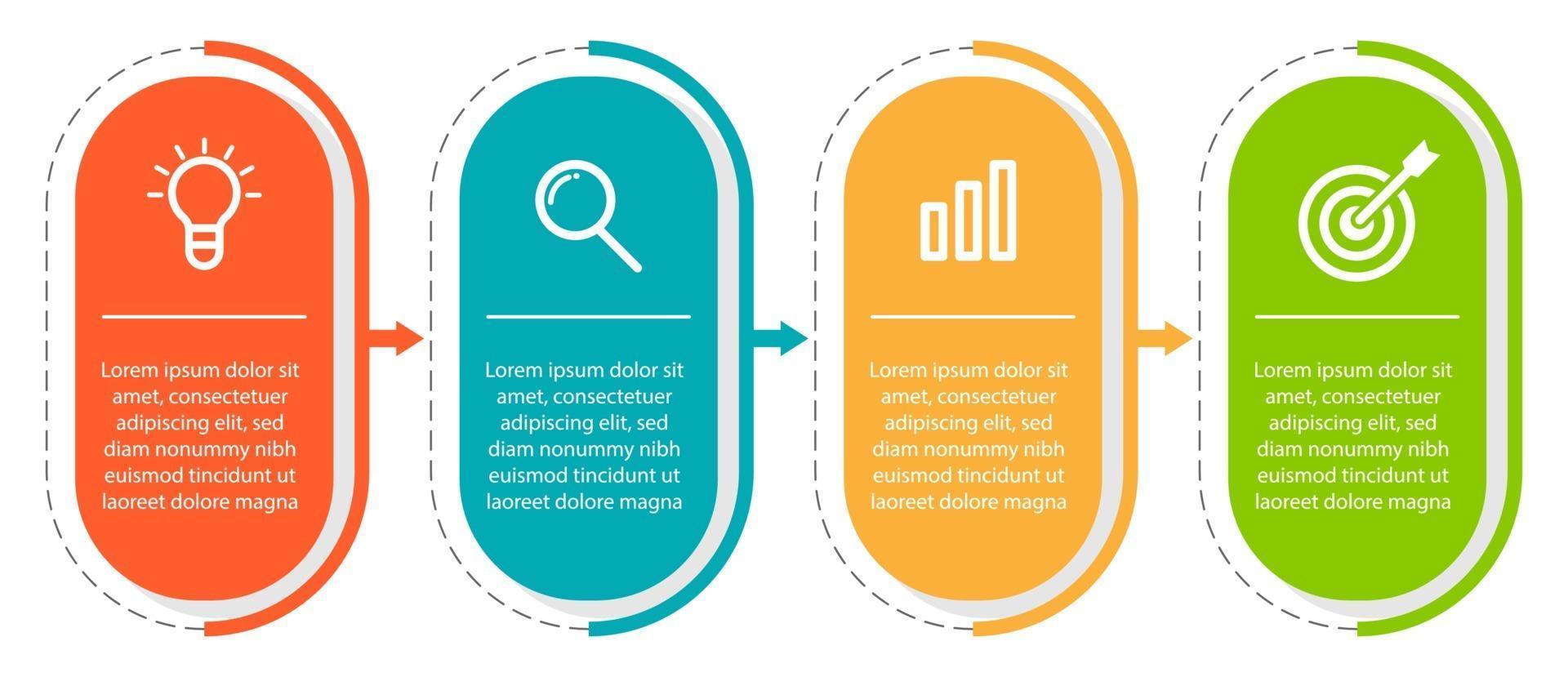 Business Infographics Elements with 4 Data vector