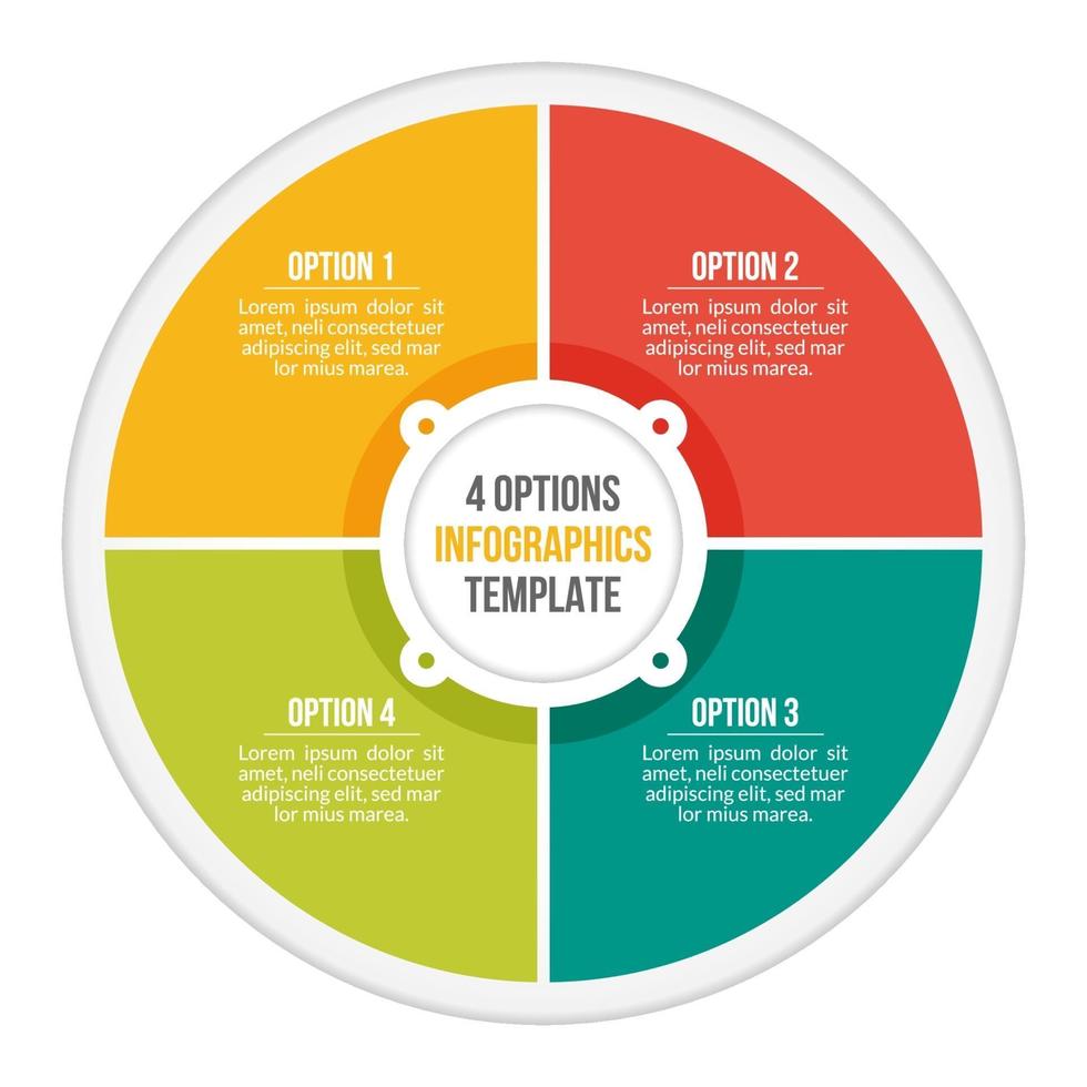 Business Infographics Elements with 4 Data vector