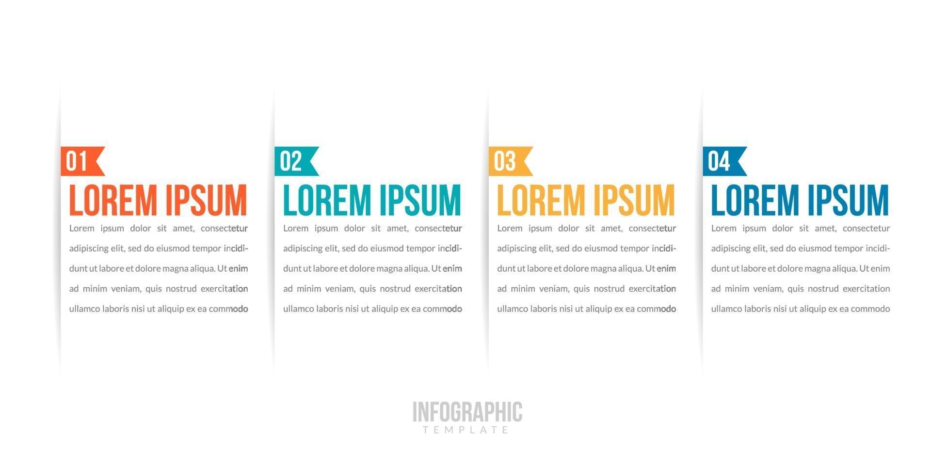 Business Infographics Elements with 4 Data vector