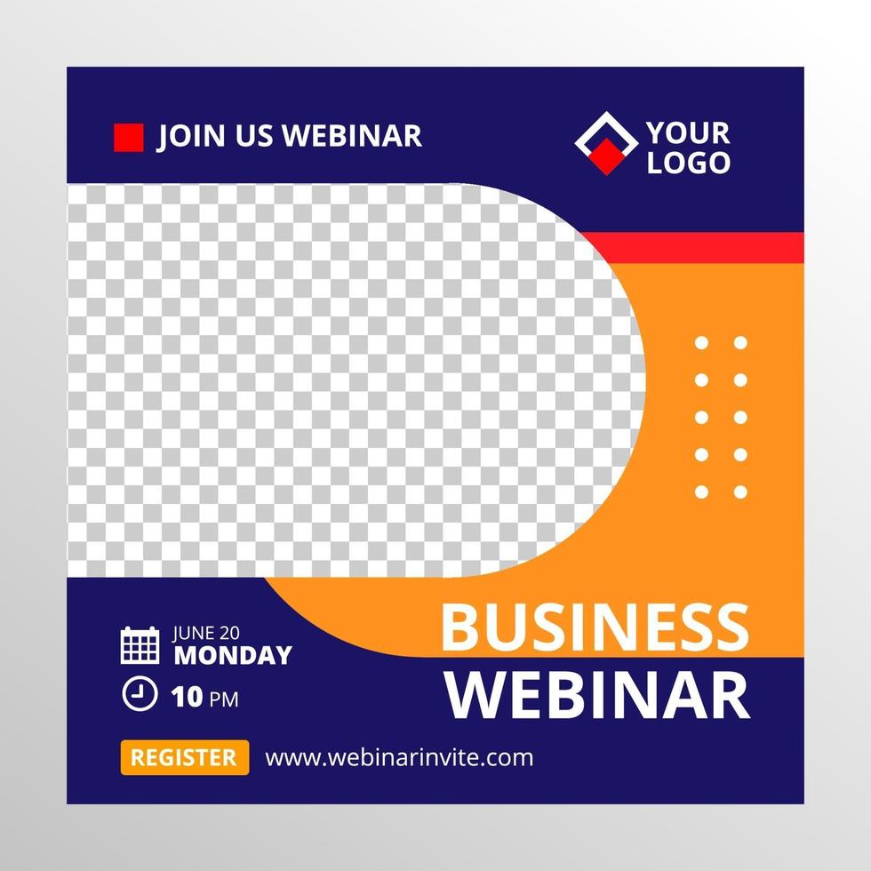 Banner webinar template vector