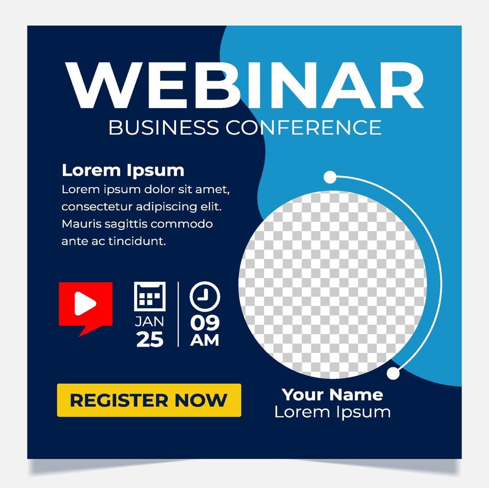 Banner webinar template vector