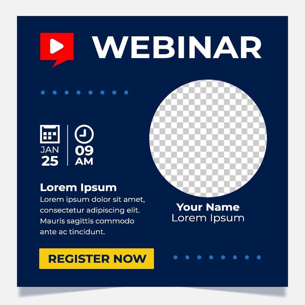 Banner webinar template vector