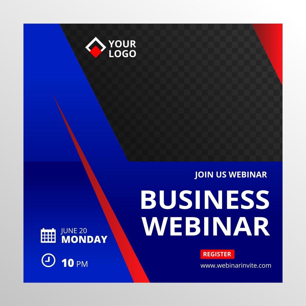 Banner webinar template vector