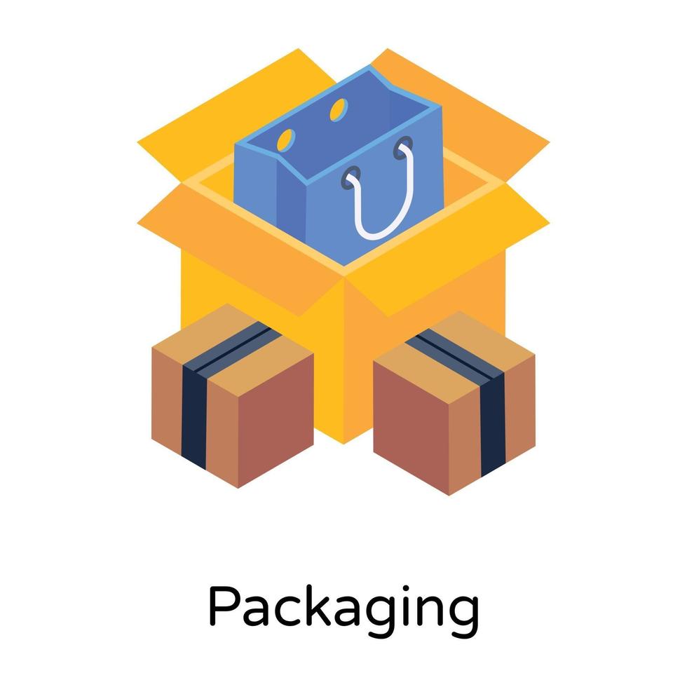 Packaging and shipping vector