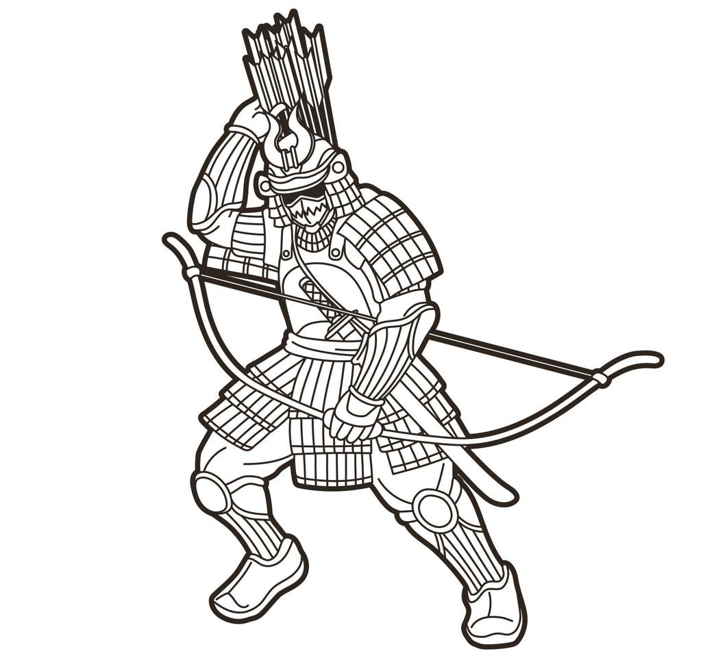 Premium Vector  Vector illustration of ronin samurai warrior with japanese  word means strength