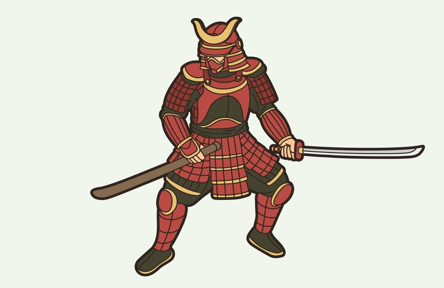 Katana espada ninja arma guerrero japonés asesino vector ilustración