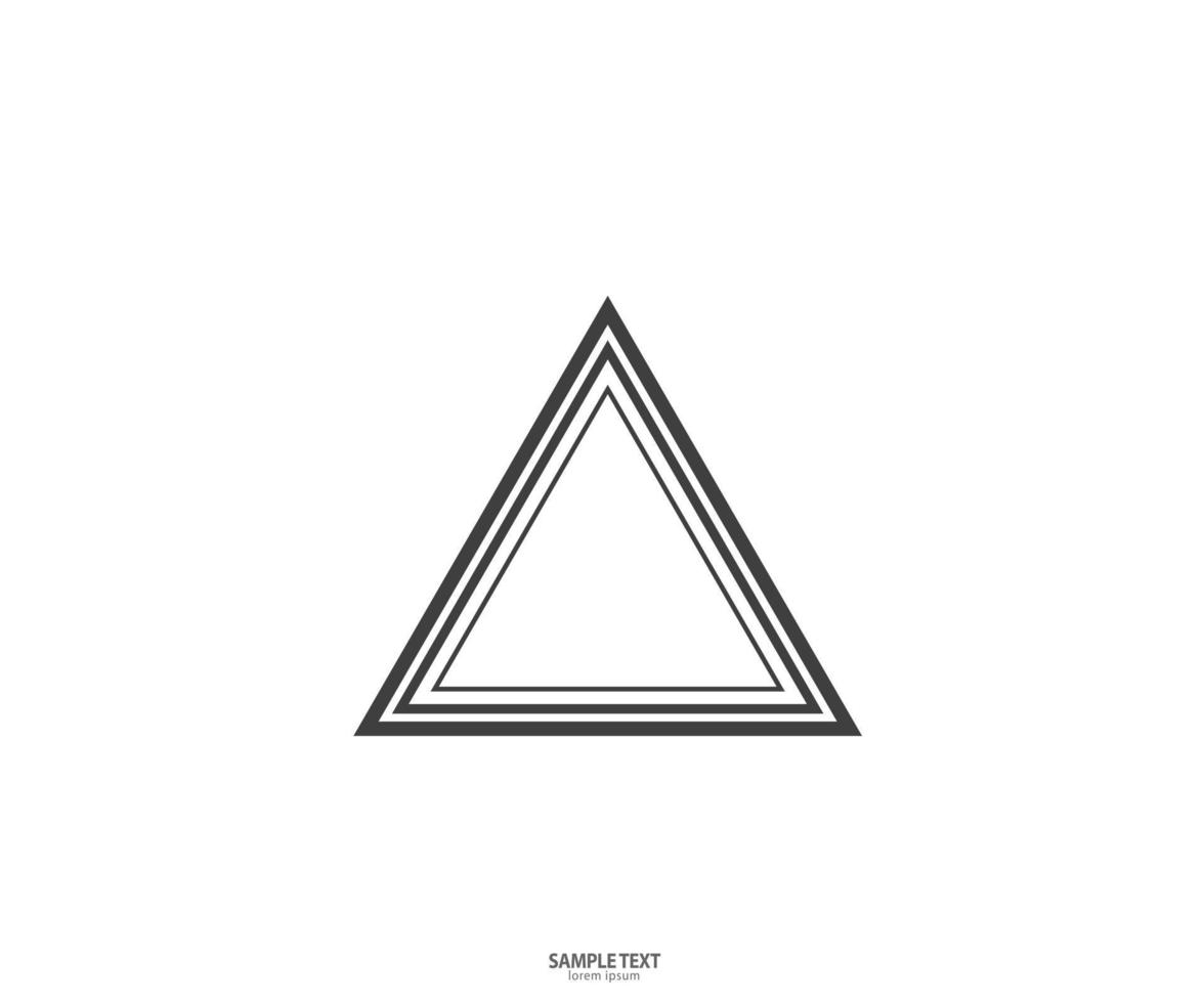 vector de línea triangular. forma geometrica. signo de logotipo