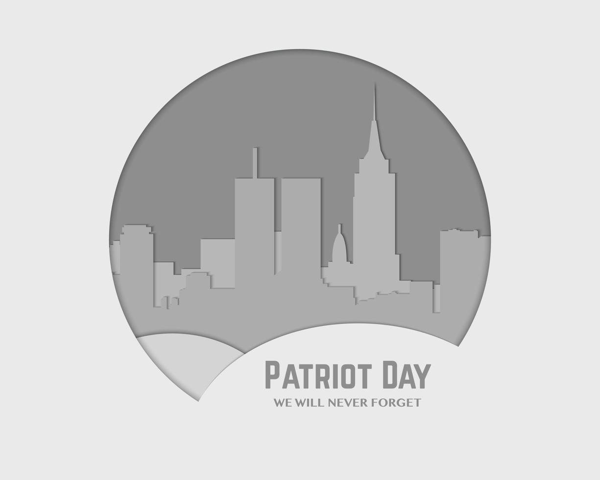 America Patriot Day In Paper vector