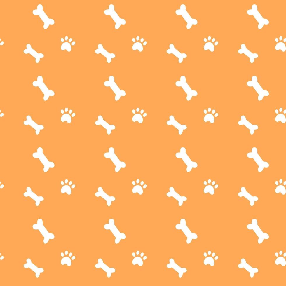 Seamless pattern of cute dog puppy symbol vector