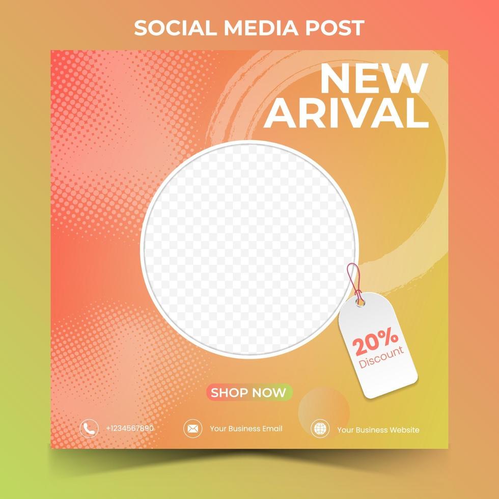 editable square banner template design. Suitable for social media post vector