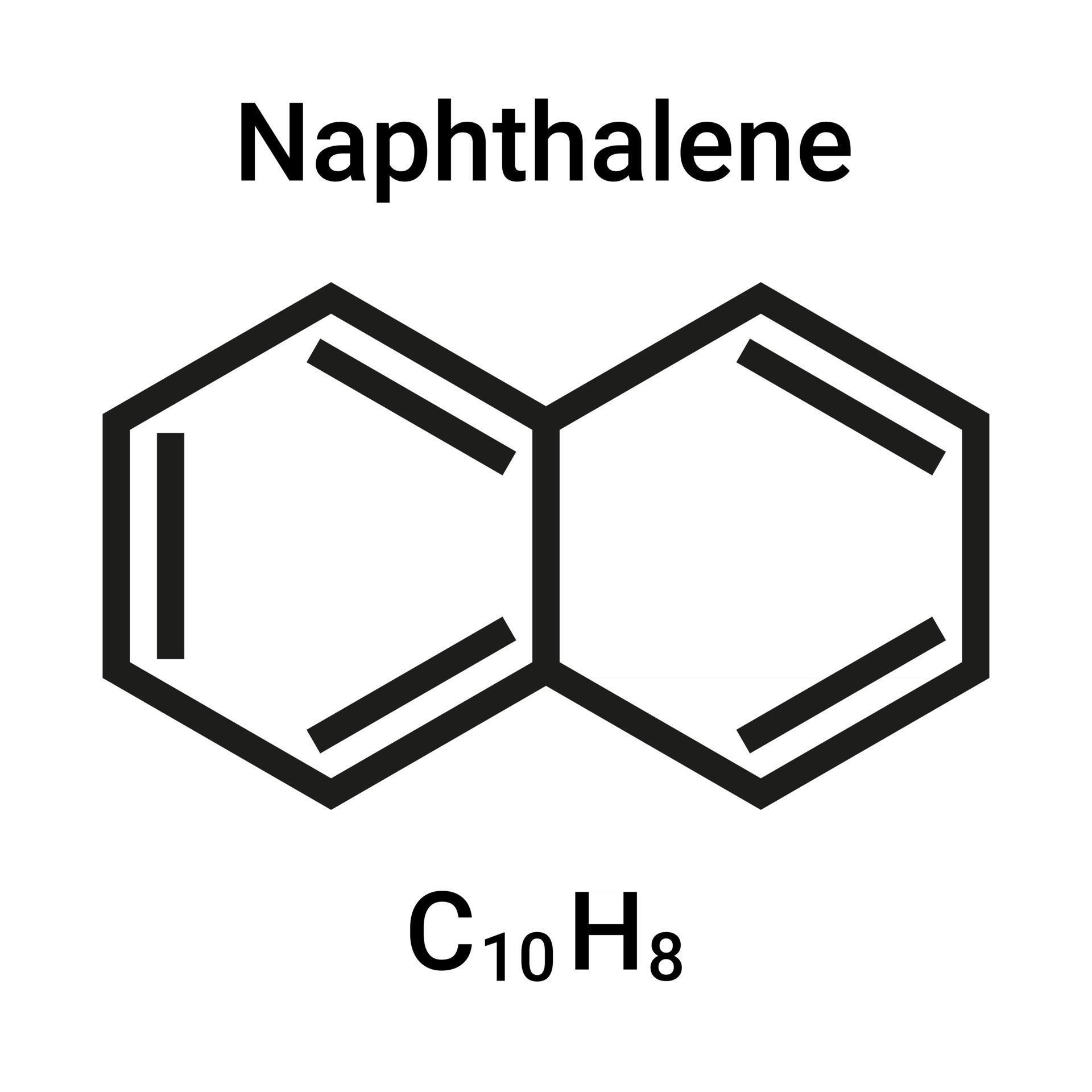 Naphthalene vector chemical scheme, name and formula 3030974 Vector Art ...