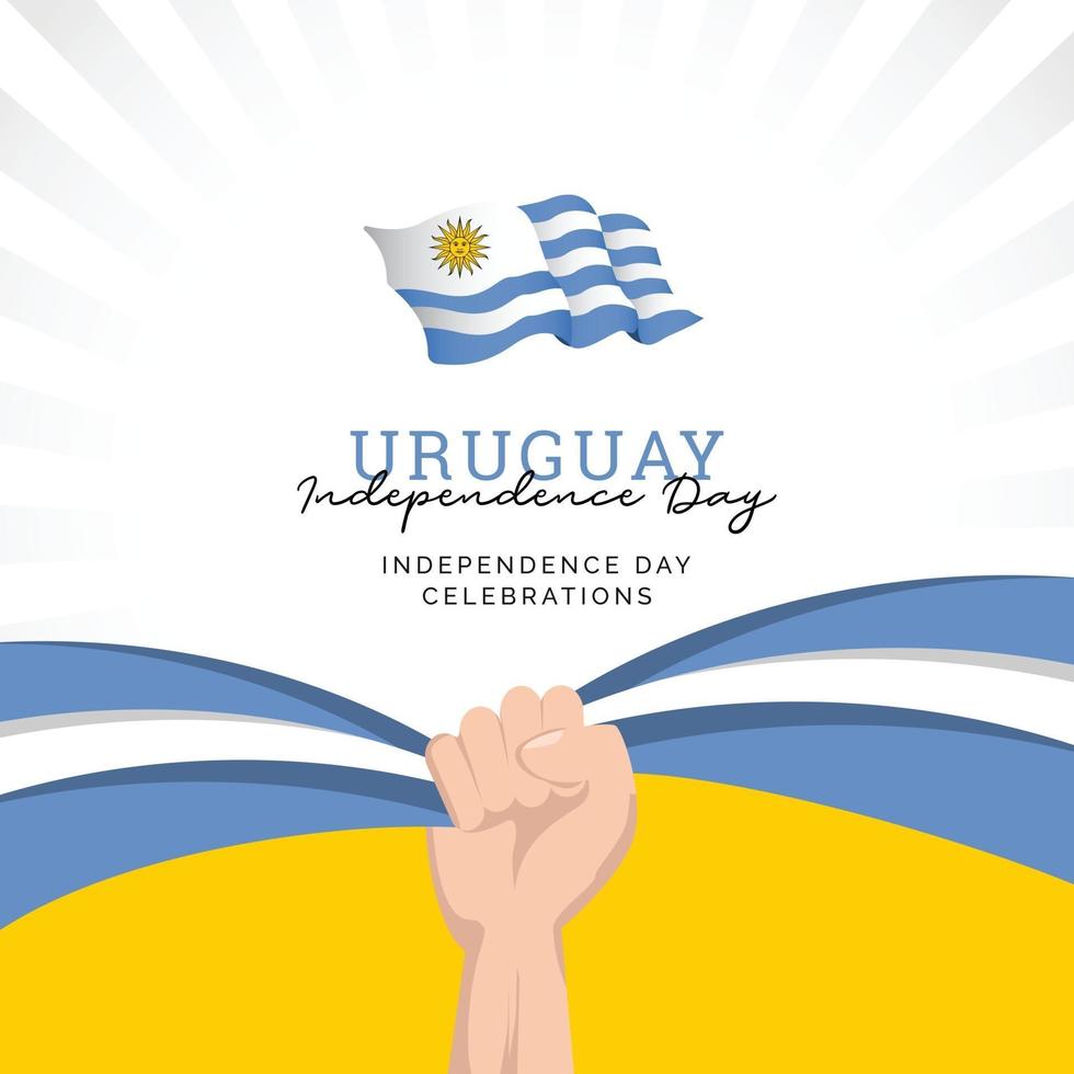 Uruguay independence day. vector