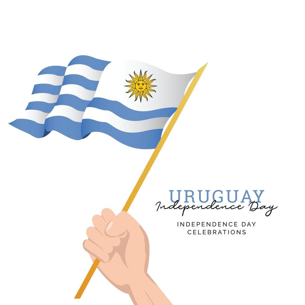 Uruguay independence day. vector