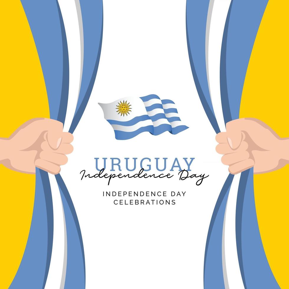Uruguay independence day. vector