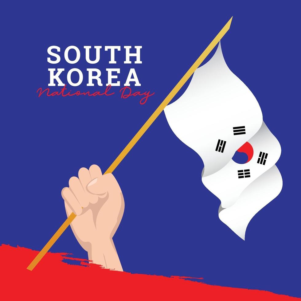 South Korea flag. Independence day celebrations. Banner template. vector