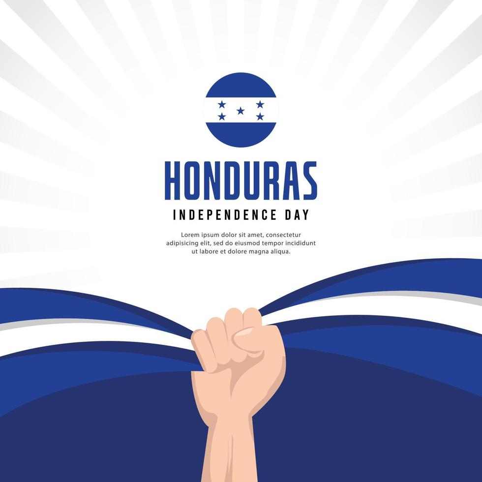 bandera de honduras. celebraciones del día de la independencia. plantilla de banner. vector