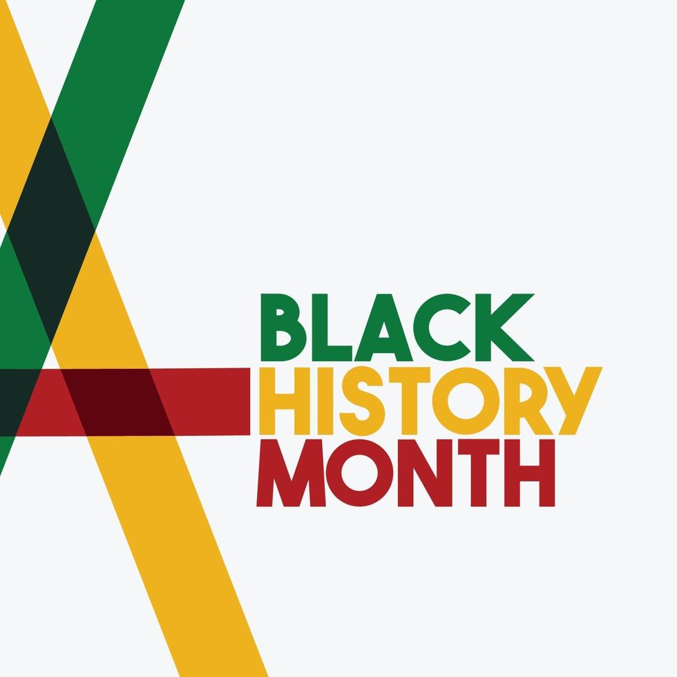 Black history month template. vector