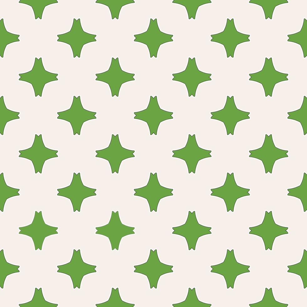 Seamless decorative pattern Abstract square green  Vector