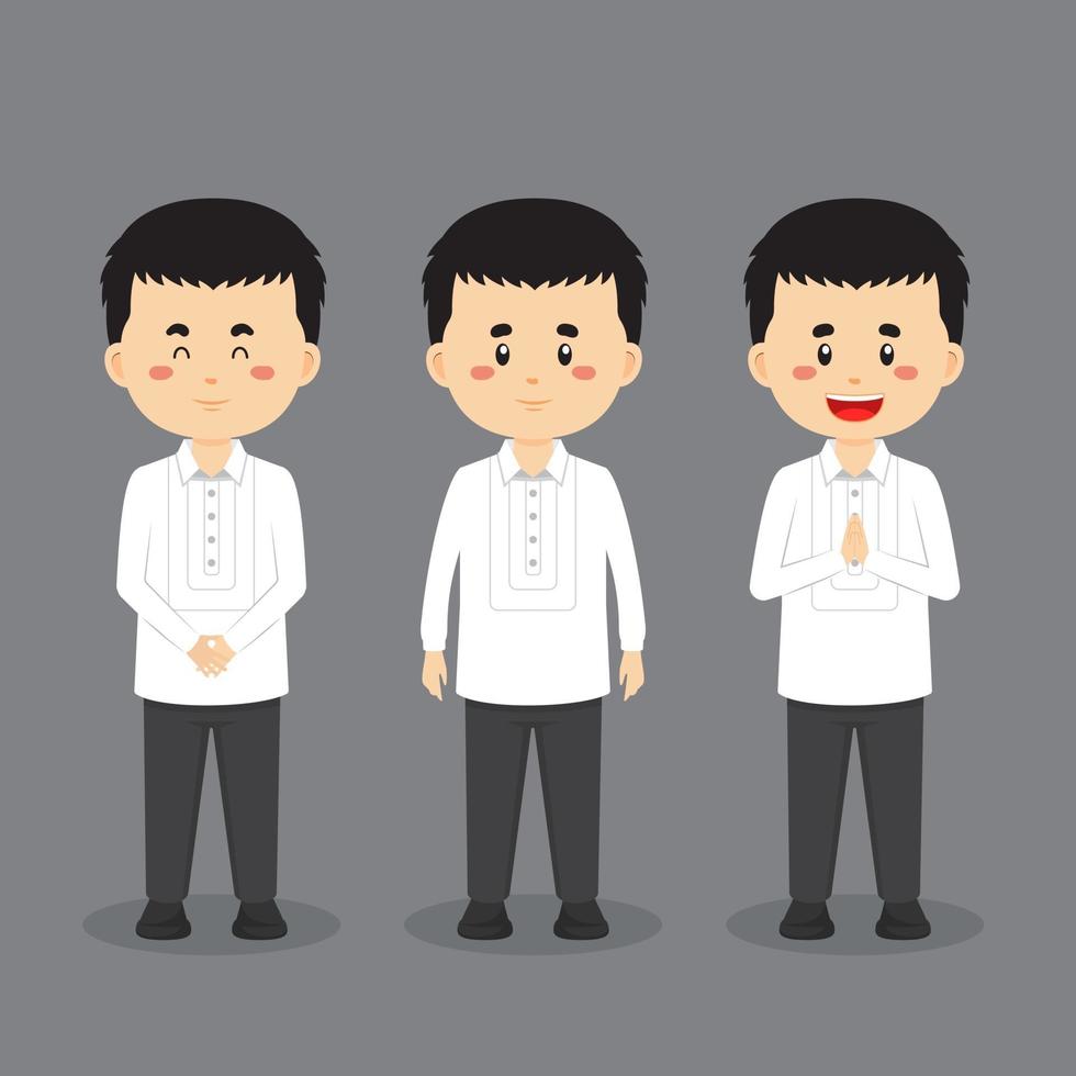 Philippines Character with Various Expression vector