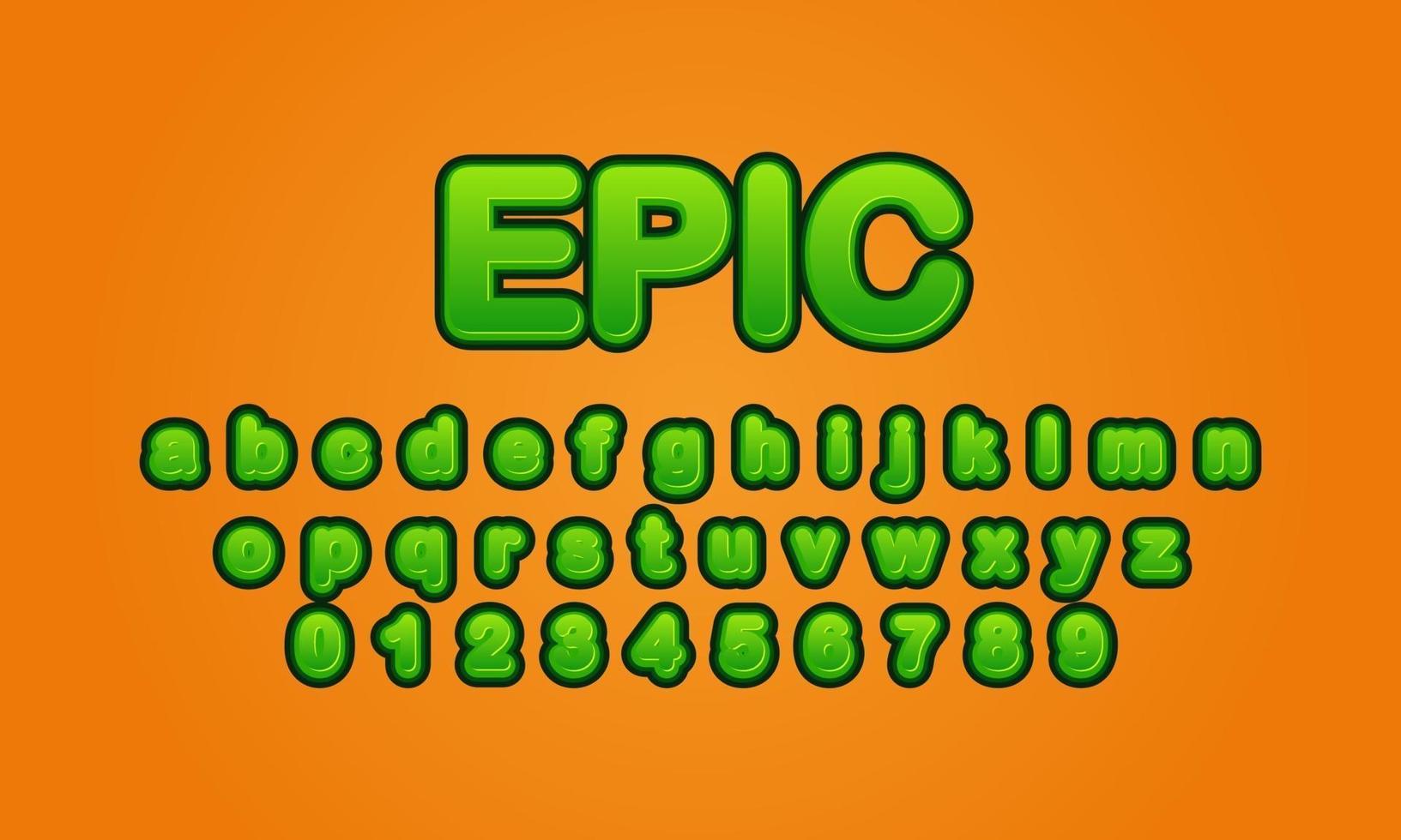 epic font alphabet vector