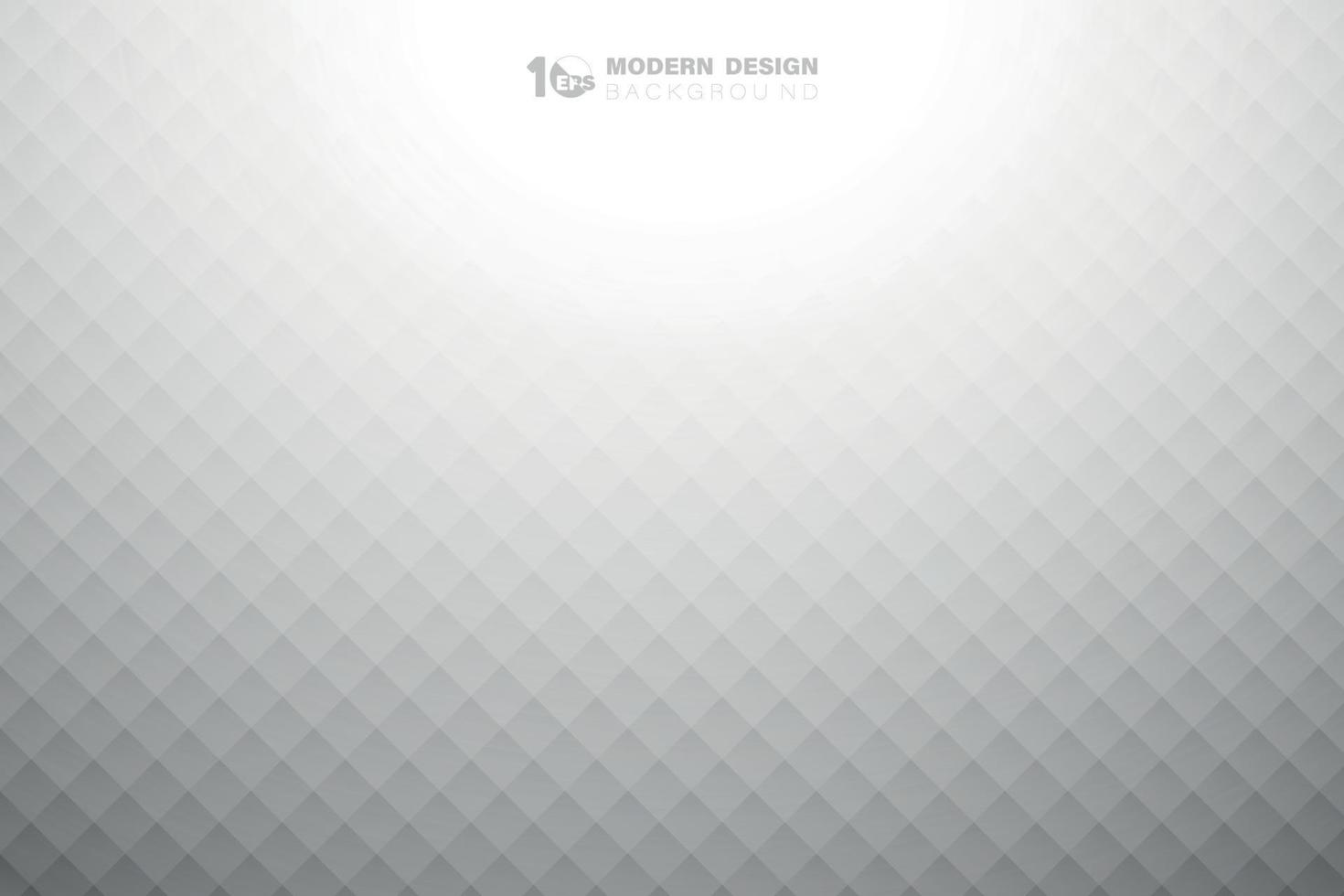 Abstract modern gray and white gradient of grid pattern. vector