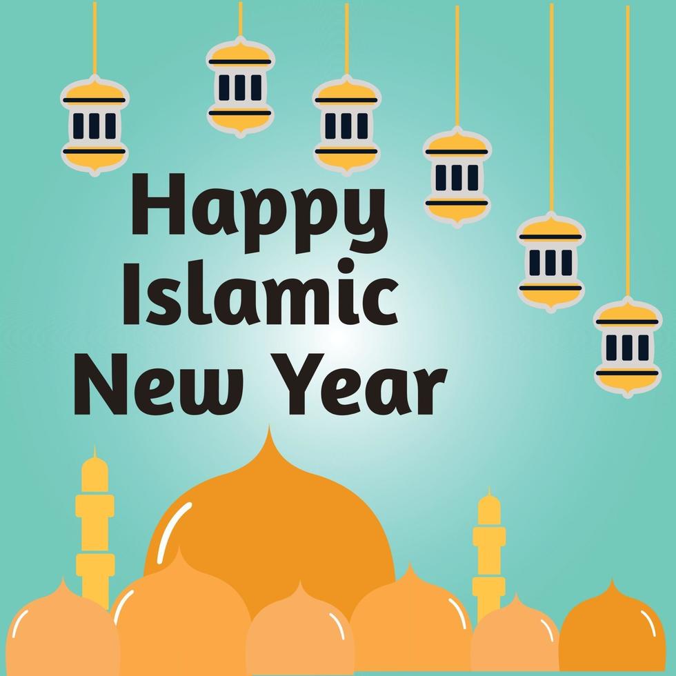 Greeting Islamic New Year 2021 Background Template vector