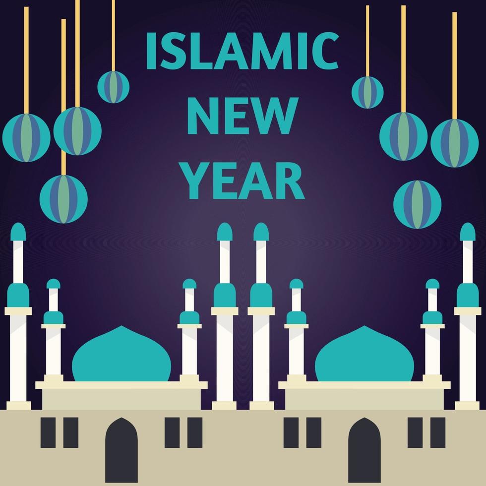 Greeting Islamic New Year 2021 Background Template vector