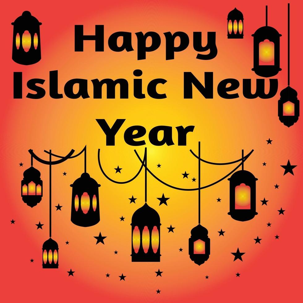 Greeting Islamic New Year 2021 Background Template vector