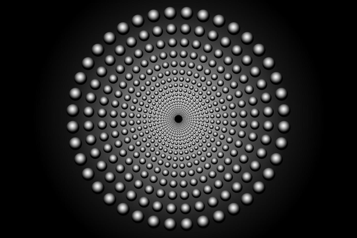 3D halftone dots circle, round logo template, vector dotted frame