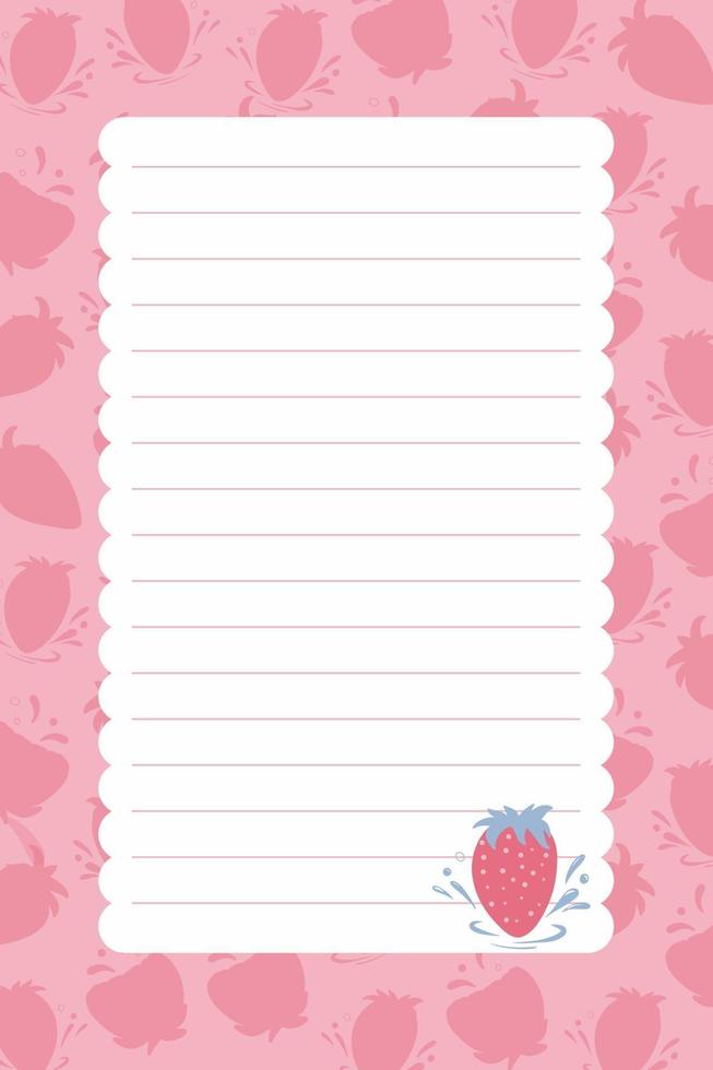Weekly or daily planner, to-do list. Flat vector