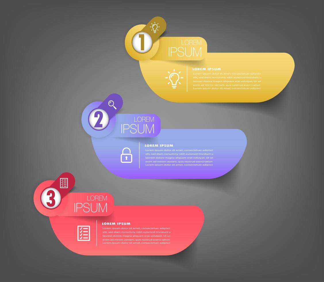 modern text box template, infographics banner vector