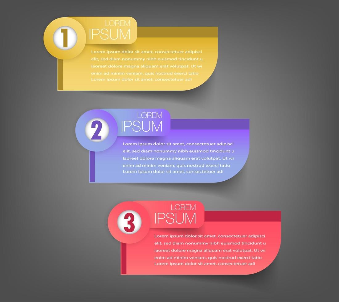 modern text box template, infographics banner vector