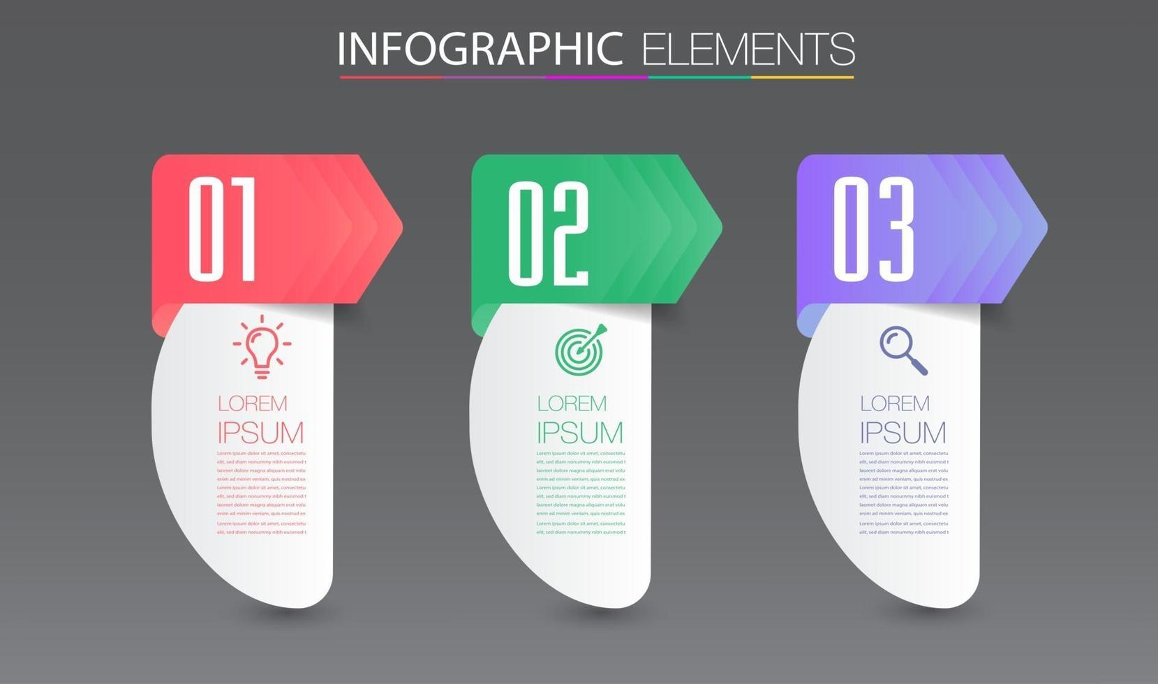 modern text box template, infographics banner vector