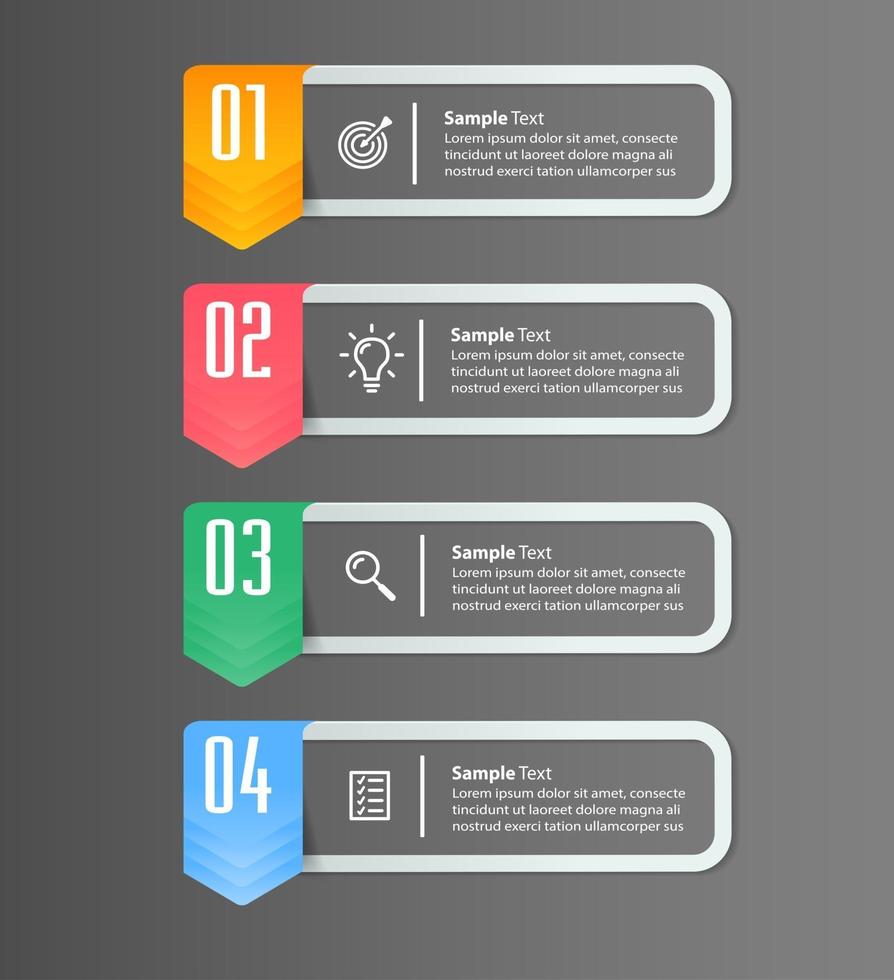 modern text box template, infographics banner vector