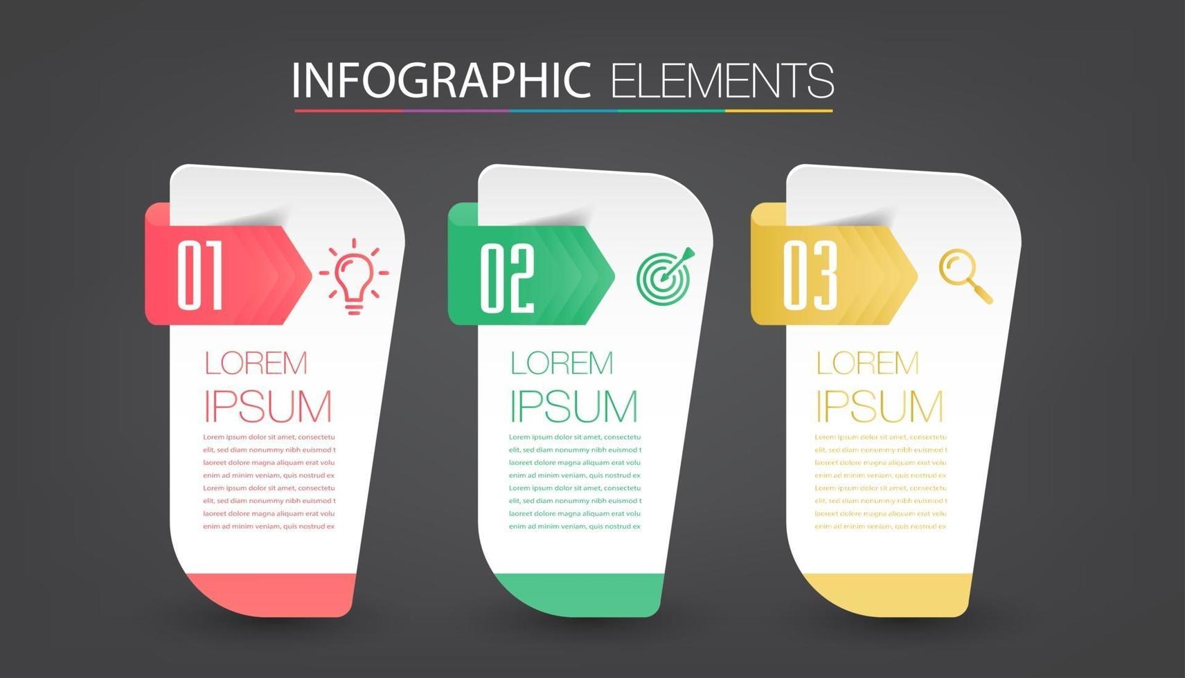 modern text box template, infographics banner vector