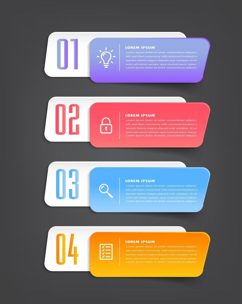 modern text box template, infographics banner vector