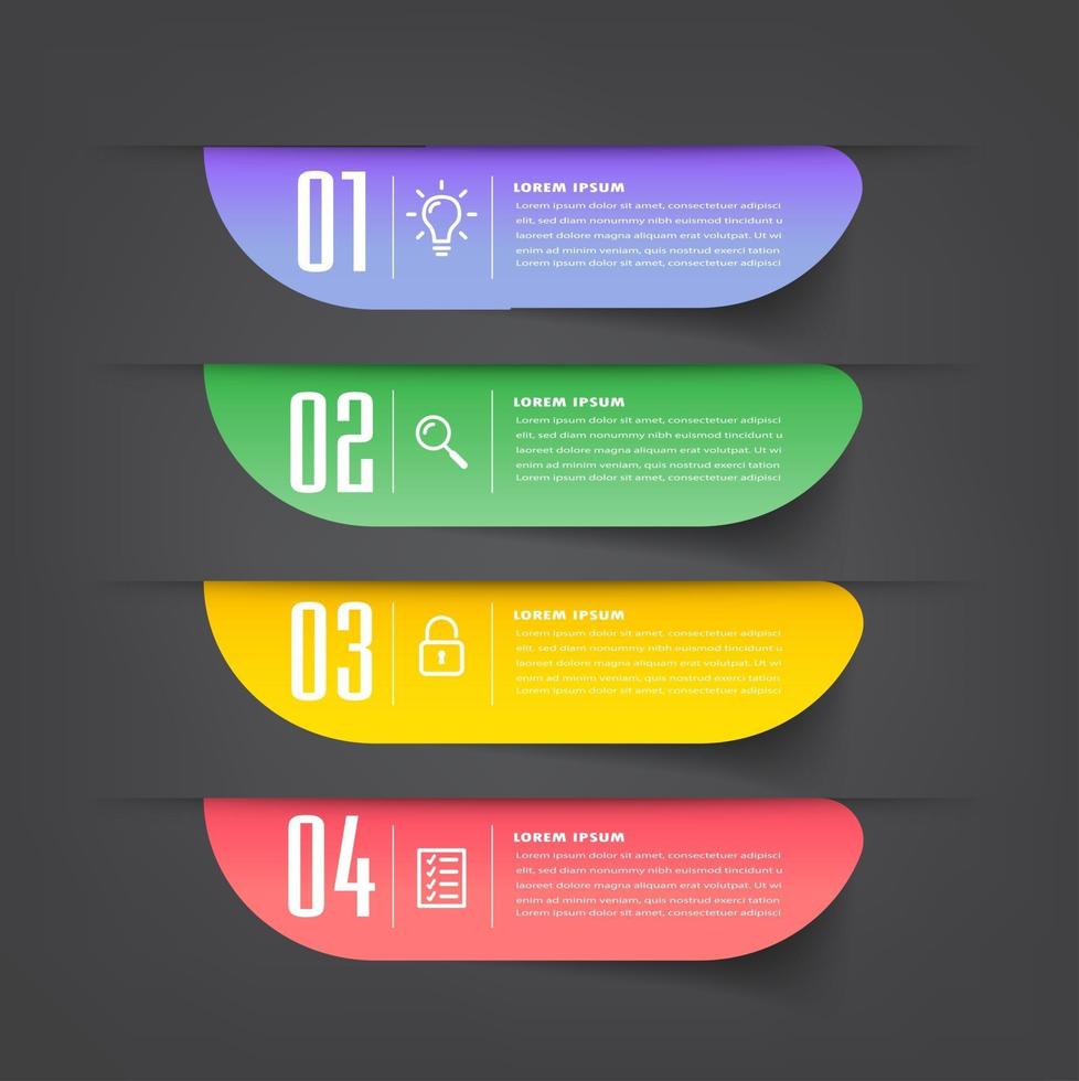 modern text box template, infographics banner vector