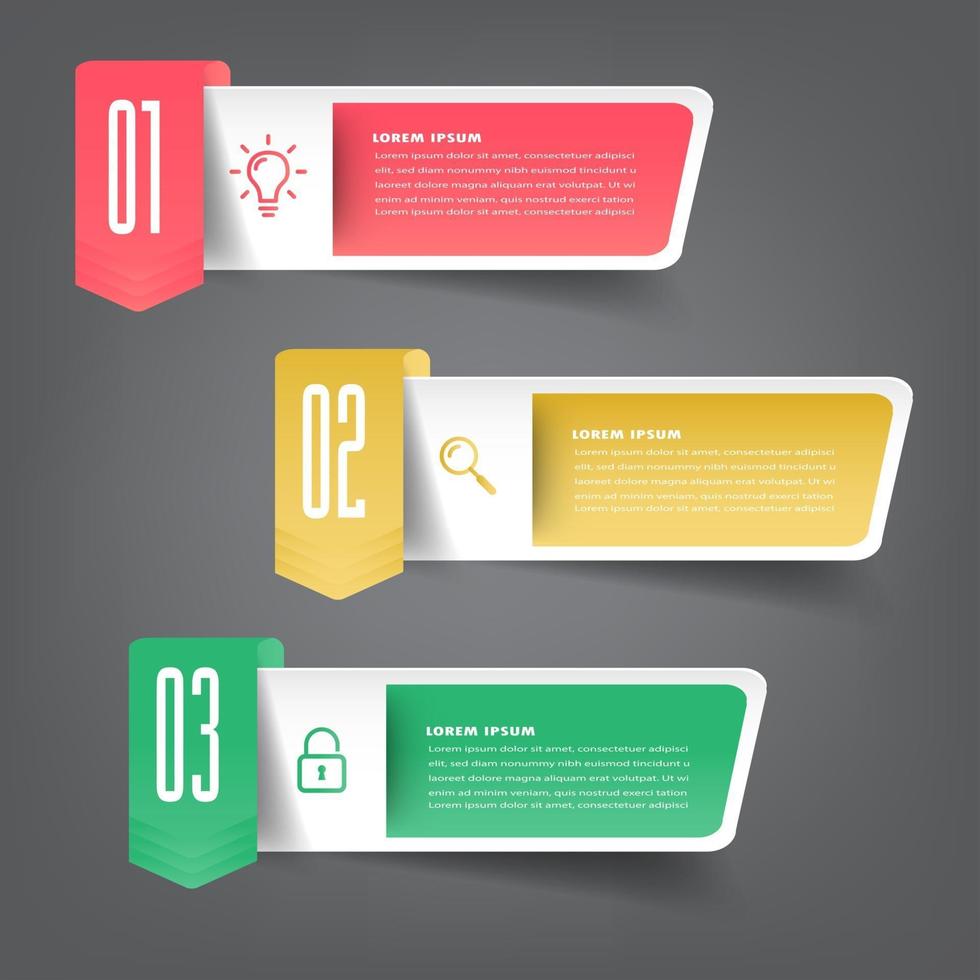 modern text box template, infographics banner vector