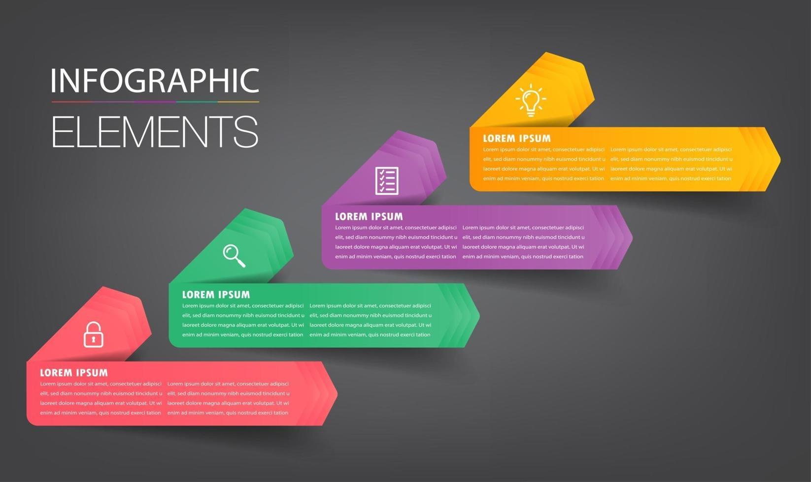 modern text box template, infographics banner vector