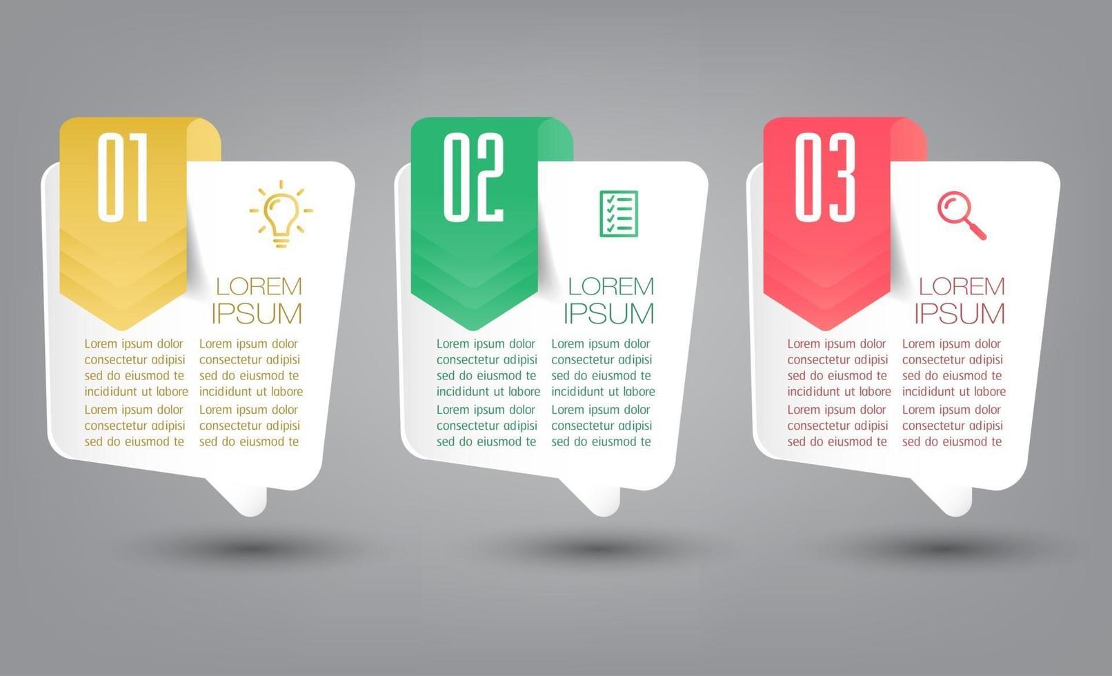 modern text box template, infographics banner vector